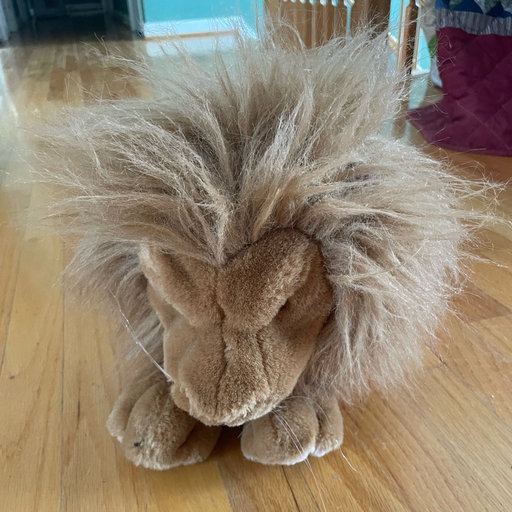 - FolkTails Big Lion Puppet realistic lion plush vintage 1990's